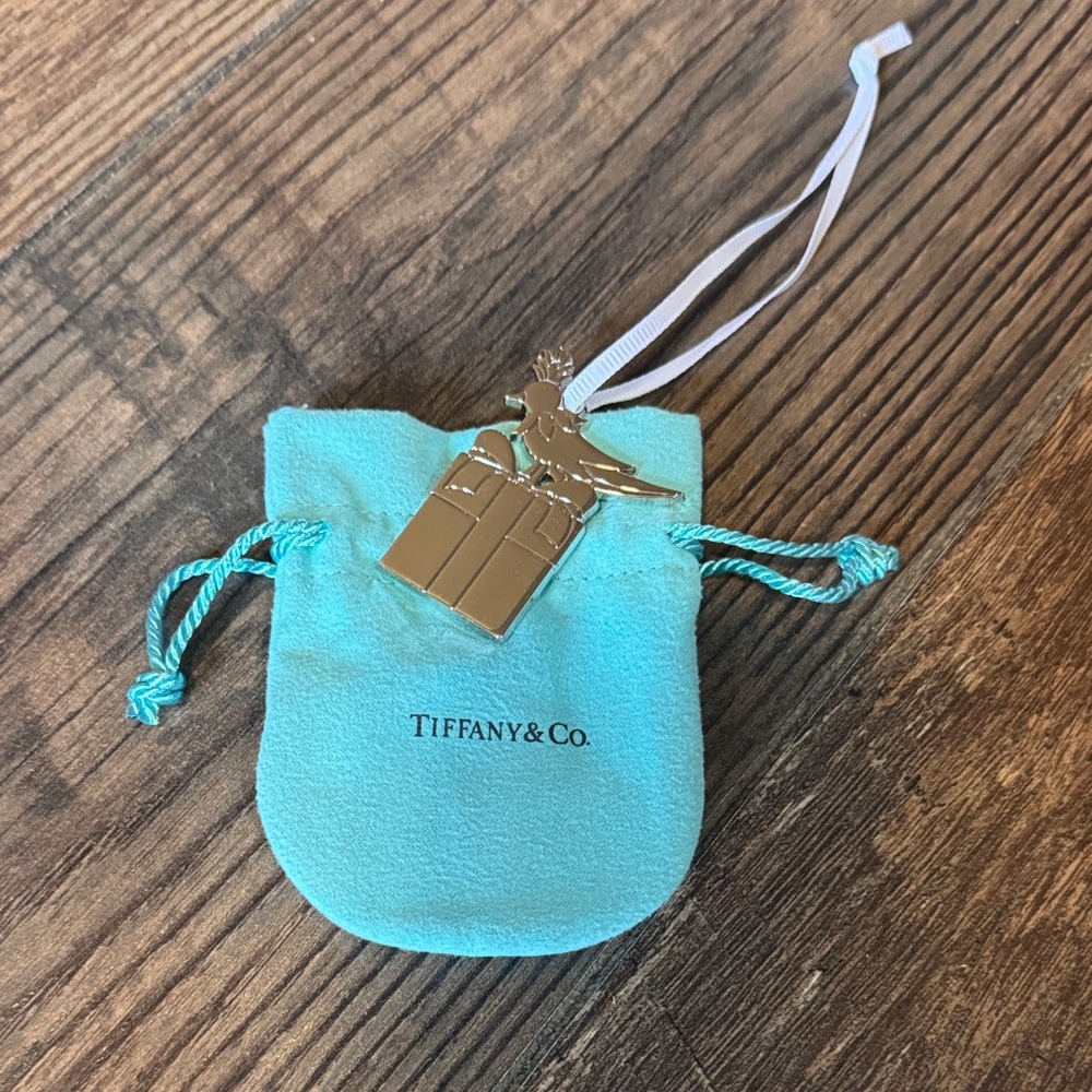 Tiffany & Co. Gold Ornament with Blue Pouch